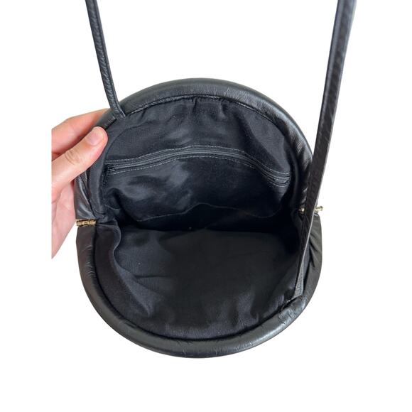 VINTAGE 80s Jewel Tone Leather Crossbody Bag Punk Bohemian Boho Weird Girl Art - Picture 4 of 10